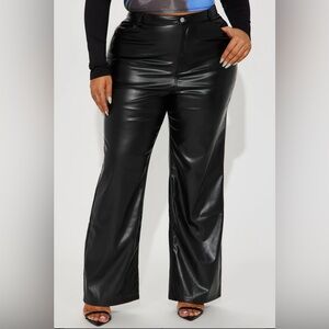 NWT High-rise Faux Leather Pants